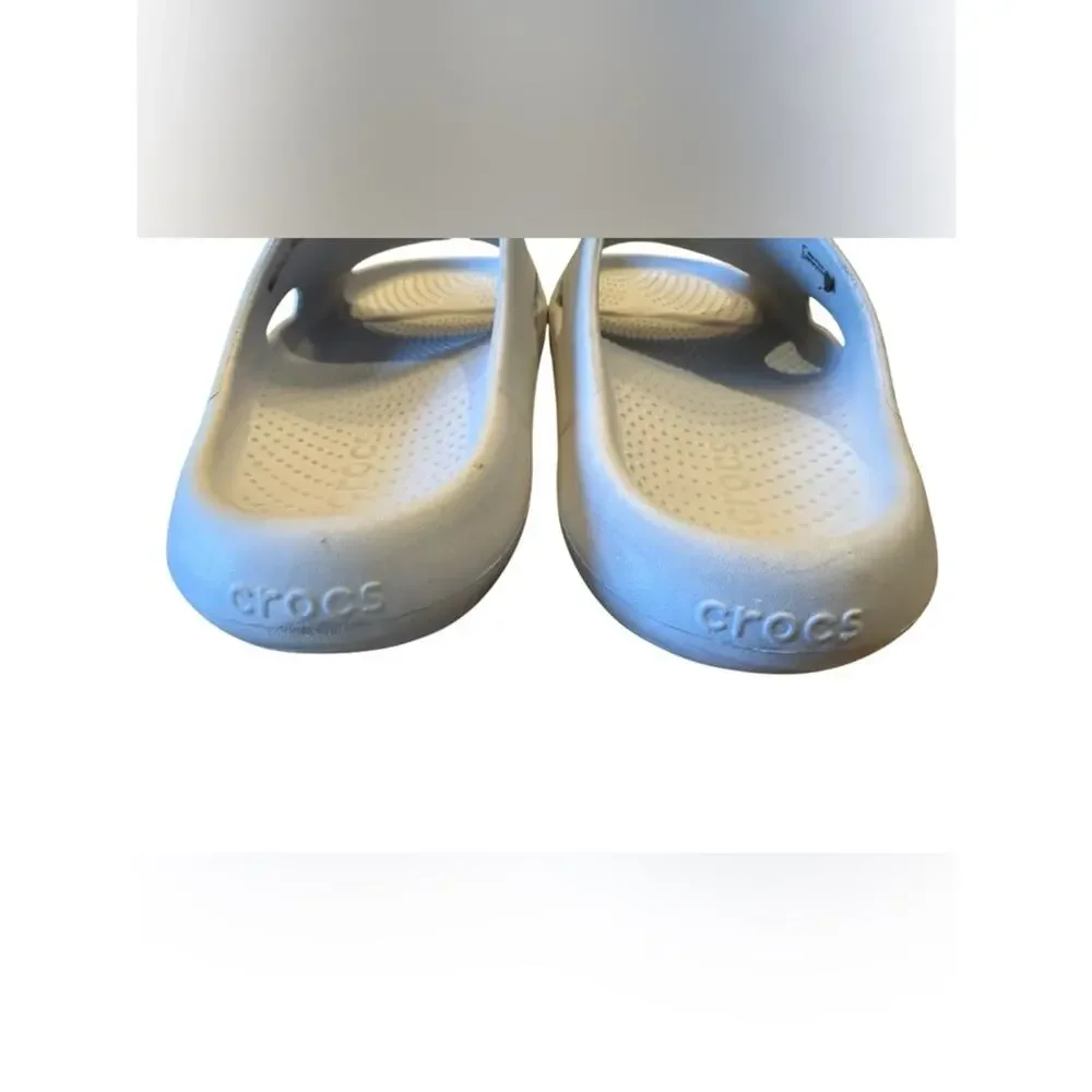CROCS Mellow Recovery Slide Sandals in Light Gray Mens Size 12